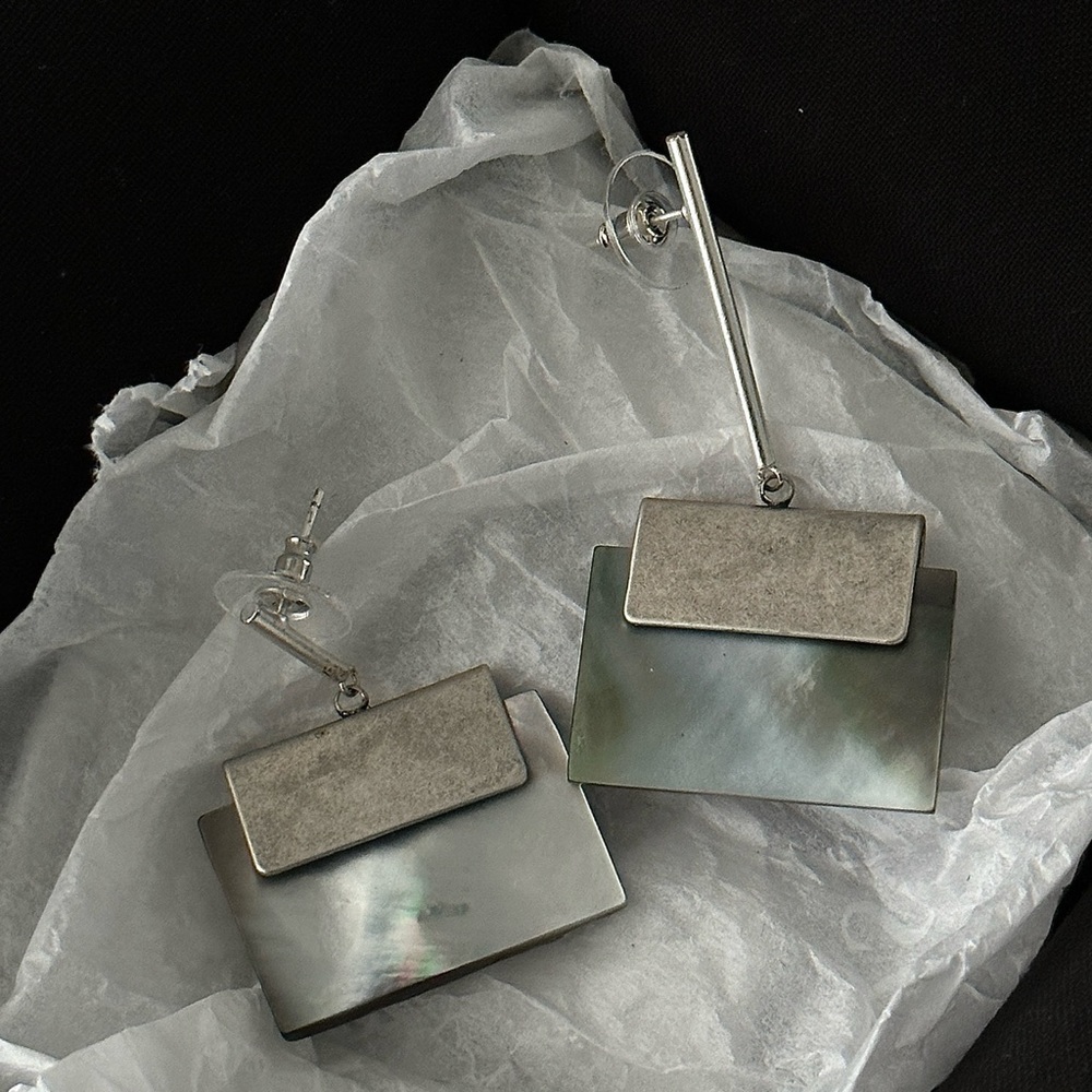Shell silver earrings set - NEW